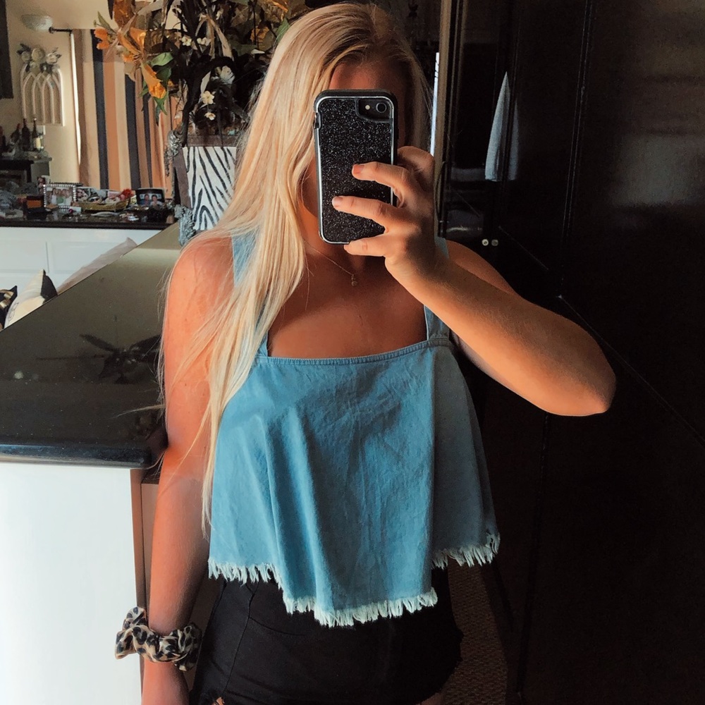 Billabong Light Blue Crop Top